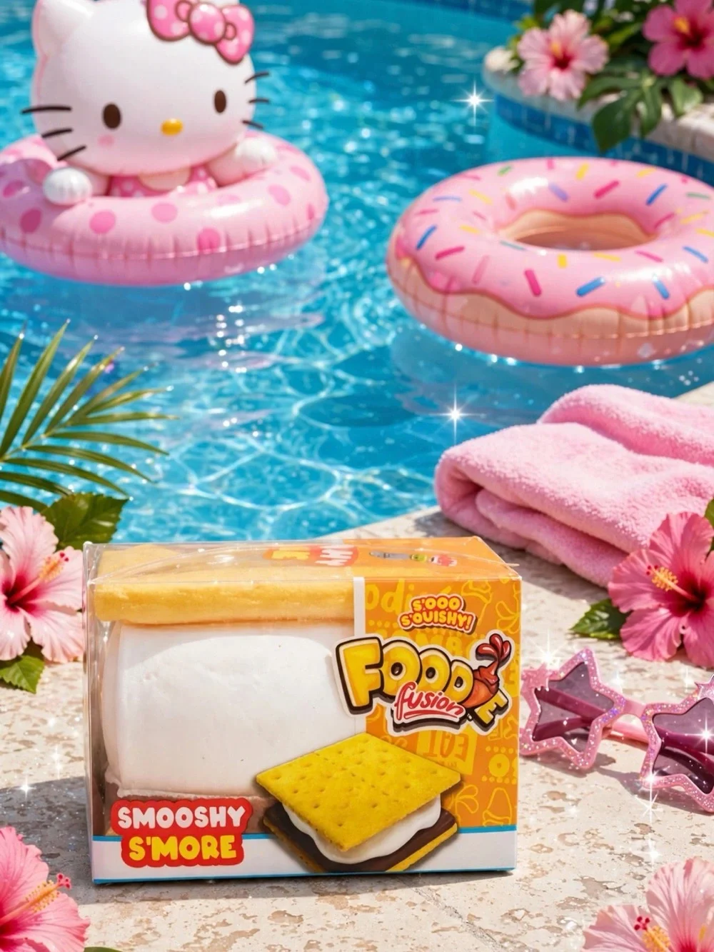 Smooshy S'more Plush Toy - White & Tan